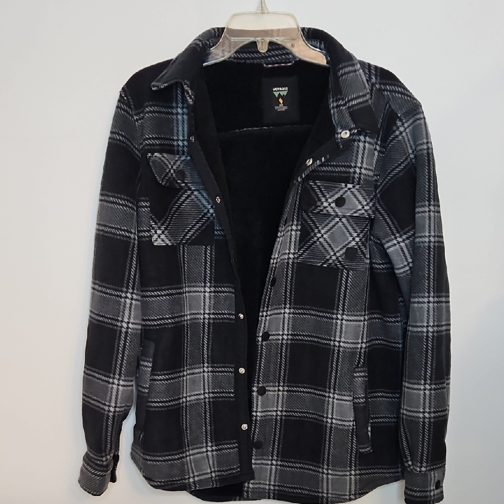 Voyager Black Fleece Jacket for Men